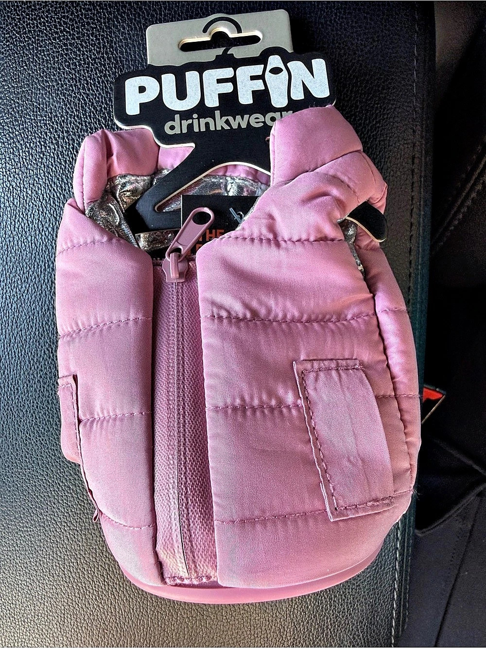 Puffin Drinkwear Pink Vest Koozie NWT